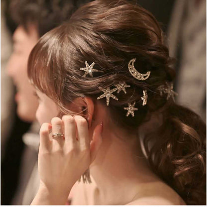 【ヘアピン】Stardustヘアピン6本セット/ブライダルアクセサリー 【結婚式 ヘアアクセサリー】