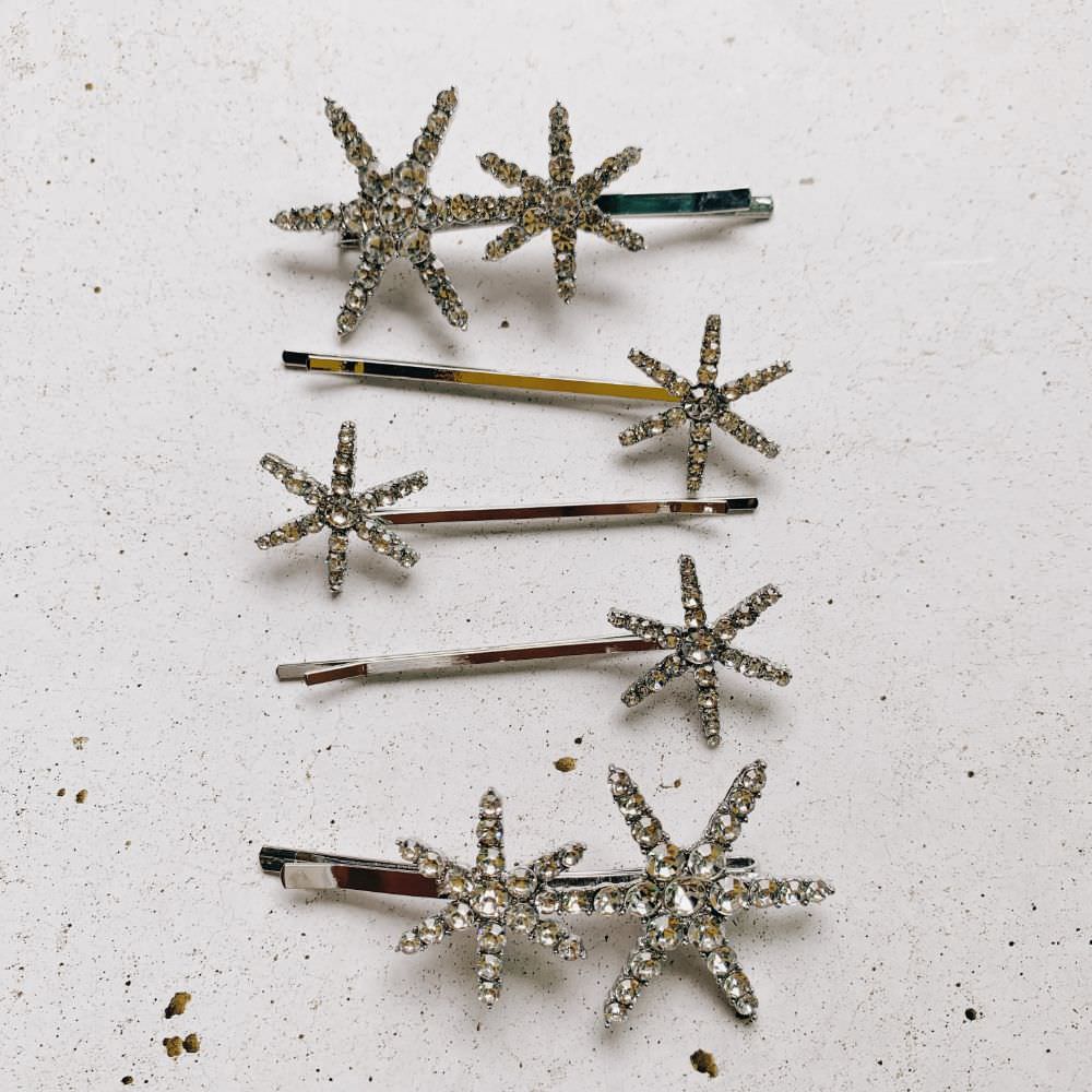 【ヘアピン】Stardustヘアピン6本セット/ブライダルアクセサリー 【結婚式 ヘアアクセサリー】