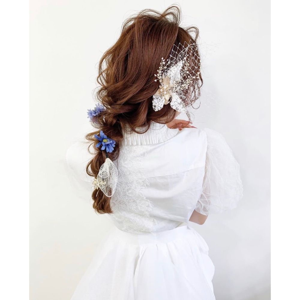 【ヘッドドレス】ゴールドレースボンネ 【結婚式 ヘアアクセサリー】