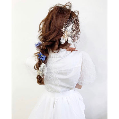 【ヘッドドレス】ゴールドレースボンネ 【結婚式 ヘアアクセサリー】