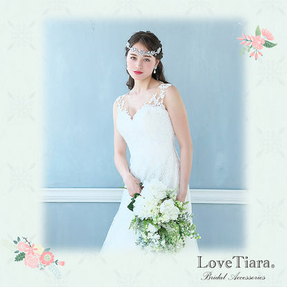 ヘッドドレス【マリア】 【結婚式 ヘアアクセサリー】（H-116）