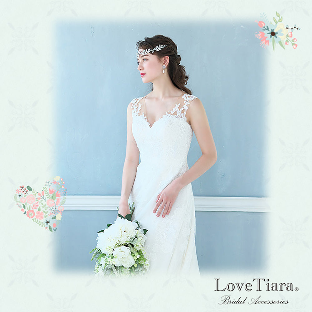 ヘッドドレス【マリア】 【結婚式 ヘアアクセサリー】（H-116）