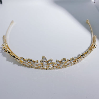 【ティアラ】Gold Leaf Motif ティアラ 【結婚式 ヘアアクセサリー】