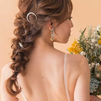 【ヘアピン】Antique Gold Stardustヘアピン7本セット/ブライダルアクセサリー 【結婚式 ヘアアクセサリー】