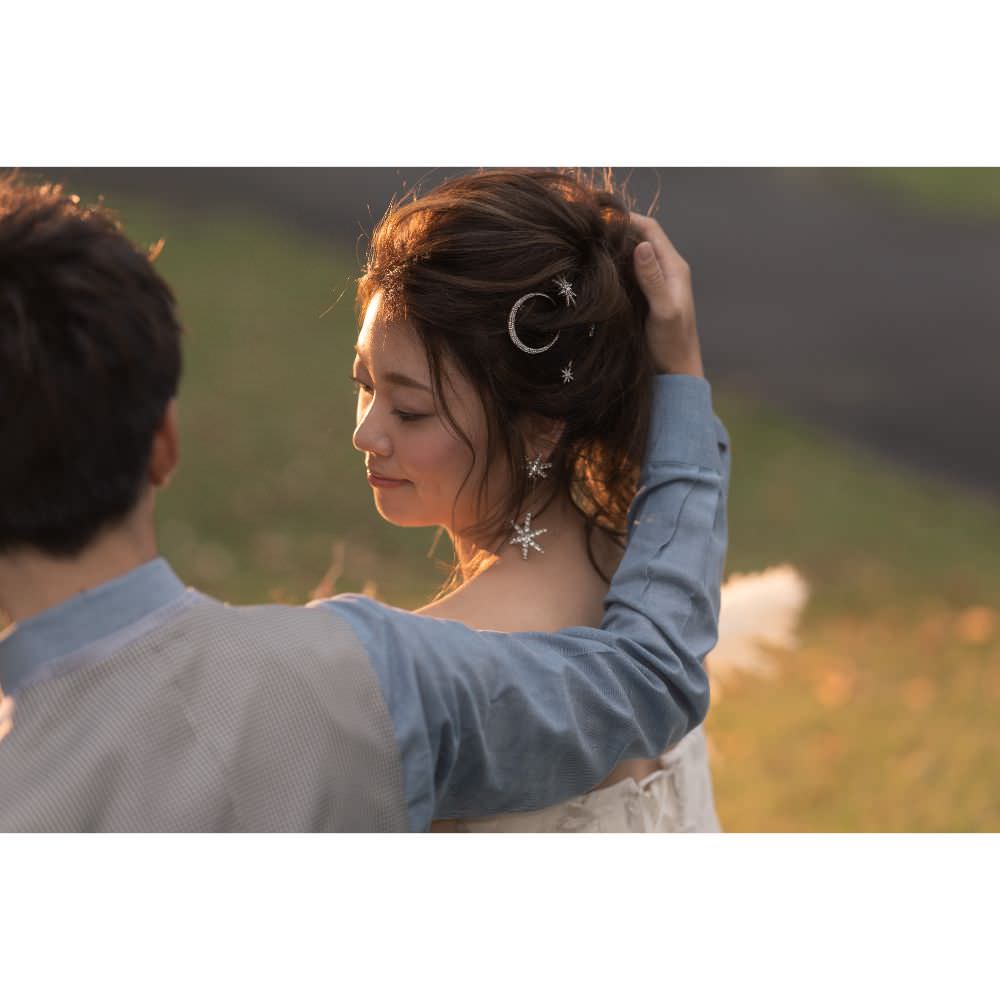 【ヘアピン】Antique Gold Stardustヘアピン7本セット/ブライダルアクセサリー 【結婚式 ヘアアクセサリー】