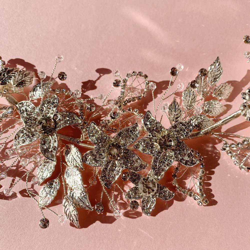 【ヘッドドレス】violet flower romantic ブライダルヘッドドレス 【結婚式 ヘアアクセサリー】