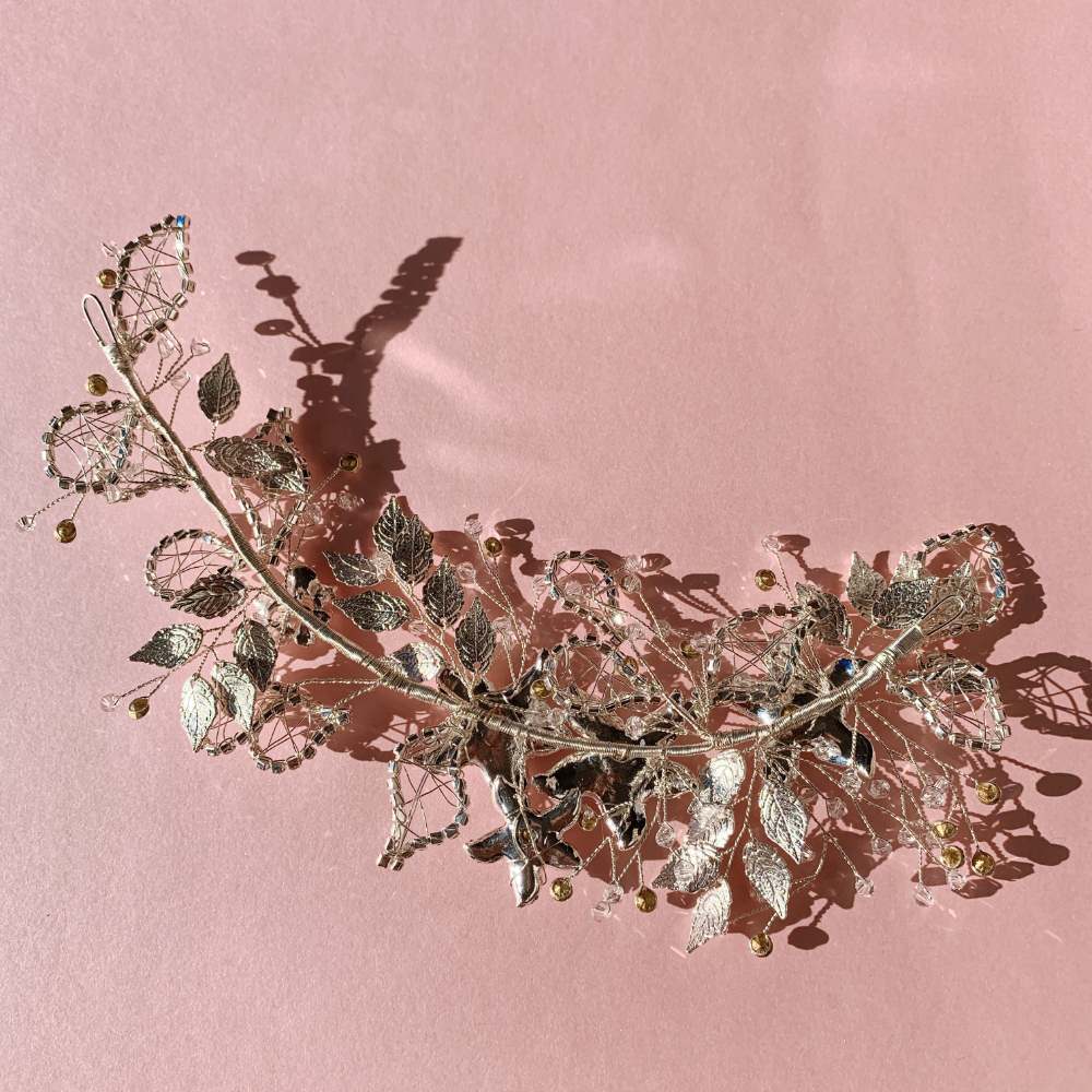 【ヘッドドレス】violet flower romantic ブライダルヘッドドレス 【結婚式 ヘアアクセサリー】