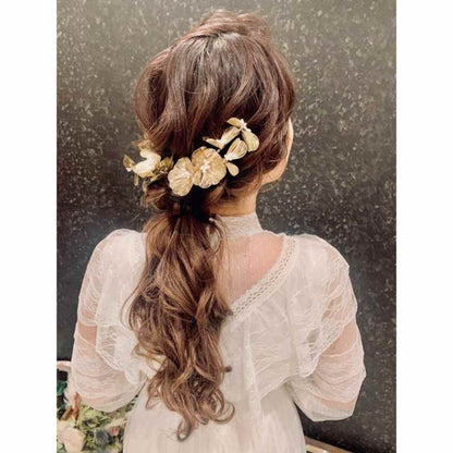 【ヘッドドレス】Bohemian gold flower ブライダルヘッドドレス 【結婚式 ヘアアクセサリー】