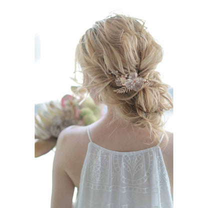 【ヘッドパーツ】gold flower ブライダルヘッドパーツ 【結婚式 ヘアアクセサリー】