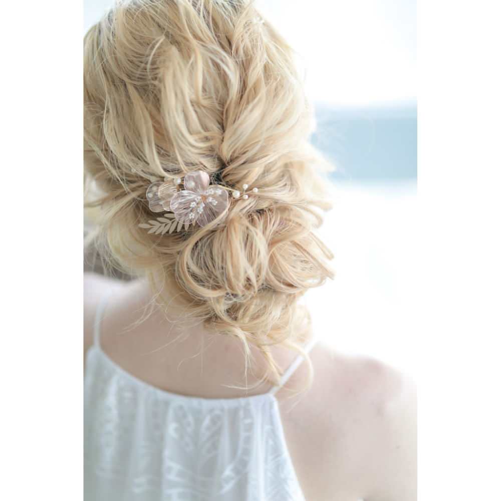 【ヘッドパーツ】gold flower ブライダルヘッドパーツ 【結婚式 ヘアアクセサリー】