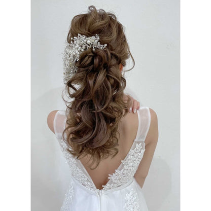 【ヘッドドレス】Gracefully ブライダルヘッドドレス 【結婚式　ヘアアクセサリー】