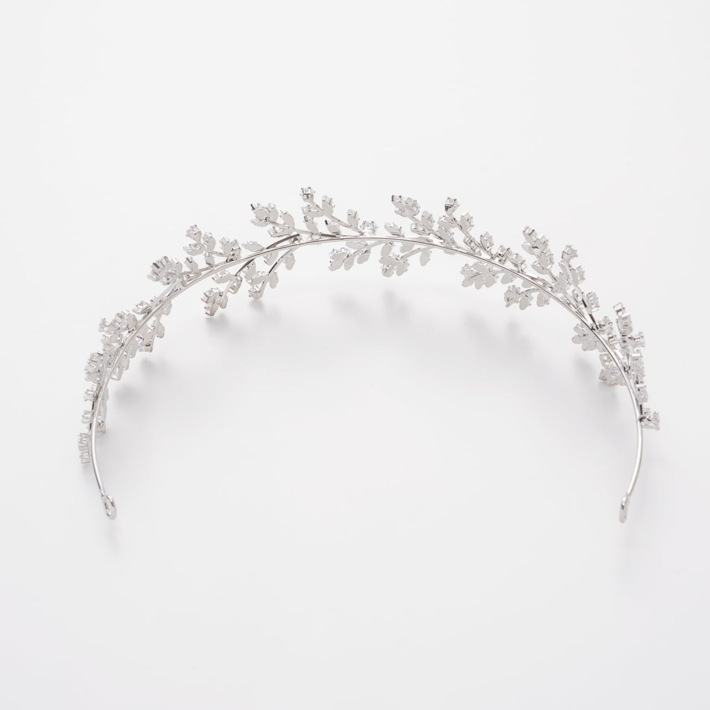 【ヘッドドレス】キュービックジルコニア Floral Head Band 【結婚式　ヘアアクセサリー】