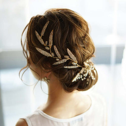 【ヘッドドレス】Gold Leaf ヘッドドレス/ブライダルアクセサリー 【結婚式 ヘアアクセサリー】