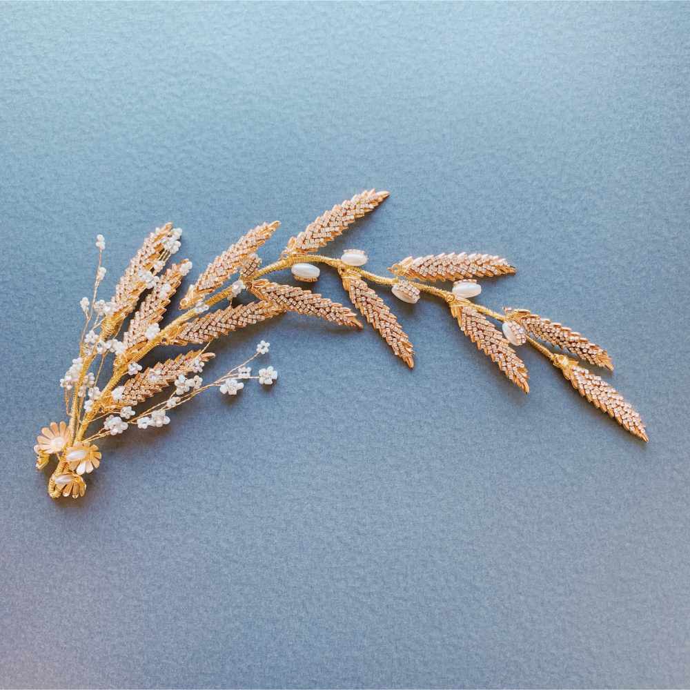 【ヘッドドレス】Gold Leaf ヘッドドレス/ブライダルアクセサリー 【結婚式 ヘアアクセサリー】