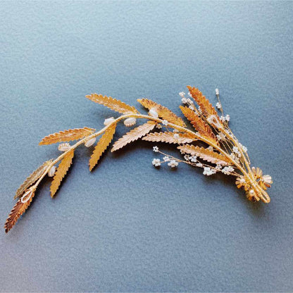 【ヘッドドレス】Gold Leaf ヘッドドレス/ブライダルアクセサリー 【結婚式 ヘアアクセサリー】
