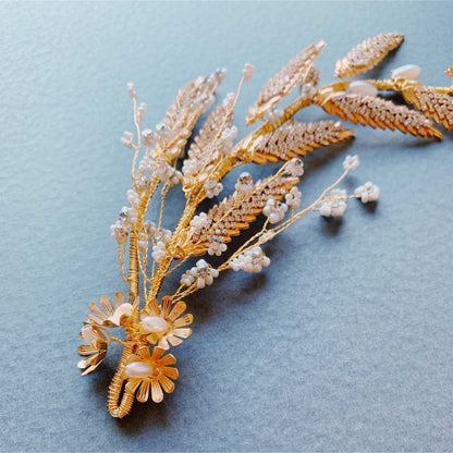 【ヘッドドレス】Gold Leaf ヘッドドレス/ブライダルアクセサリー 【結婚式 ヘアアクセサリー】