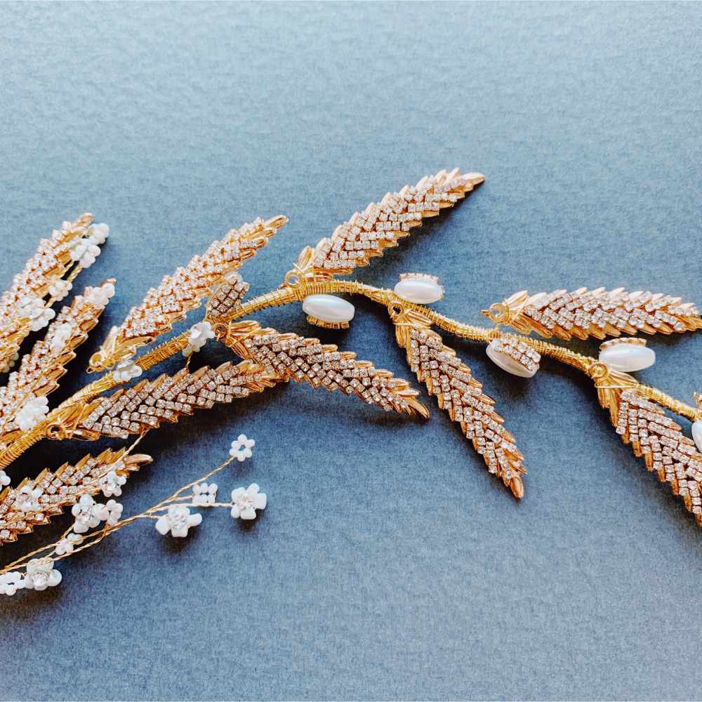 【ヘッドドレス】Gold Leaf ヘッドドレス/ブライダルアクセサリー 【結婚式 ヘアアクセサリー】