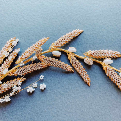 【ヘッドドレス】Gold Leaf ヘッドドレス/ブライダルアクセサリー 【結婚式 ヘアアクセサリー】