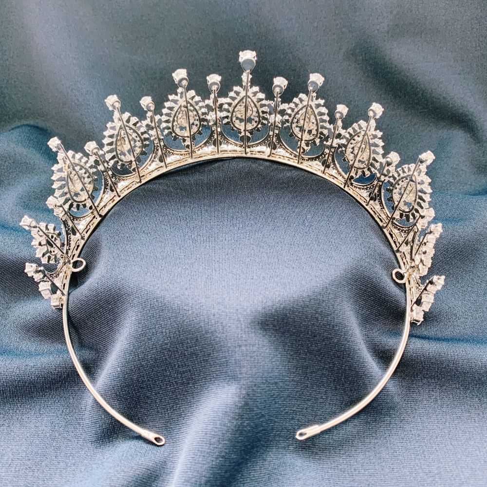 【ティアラ】Zirconia Crown Olivia Tiara/ブライダルアクセサリー 【結婚式 ヘアアクセサリー】