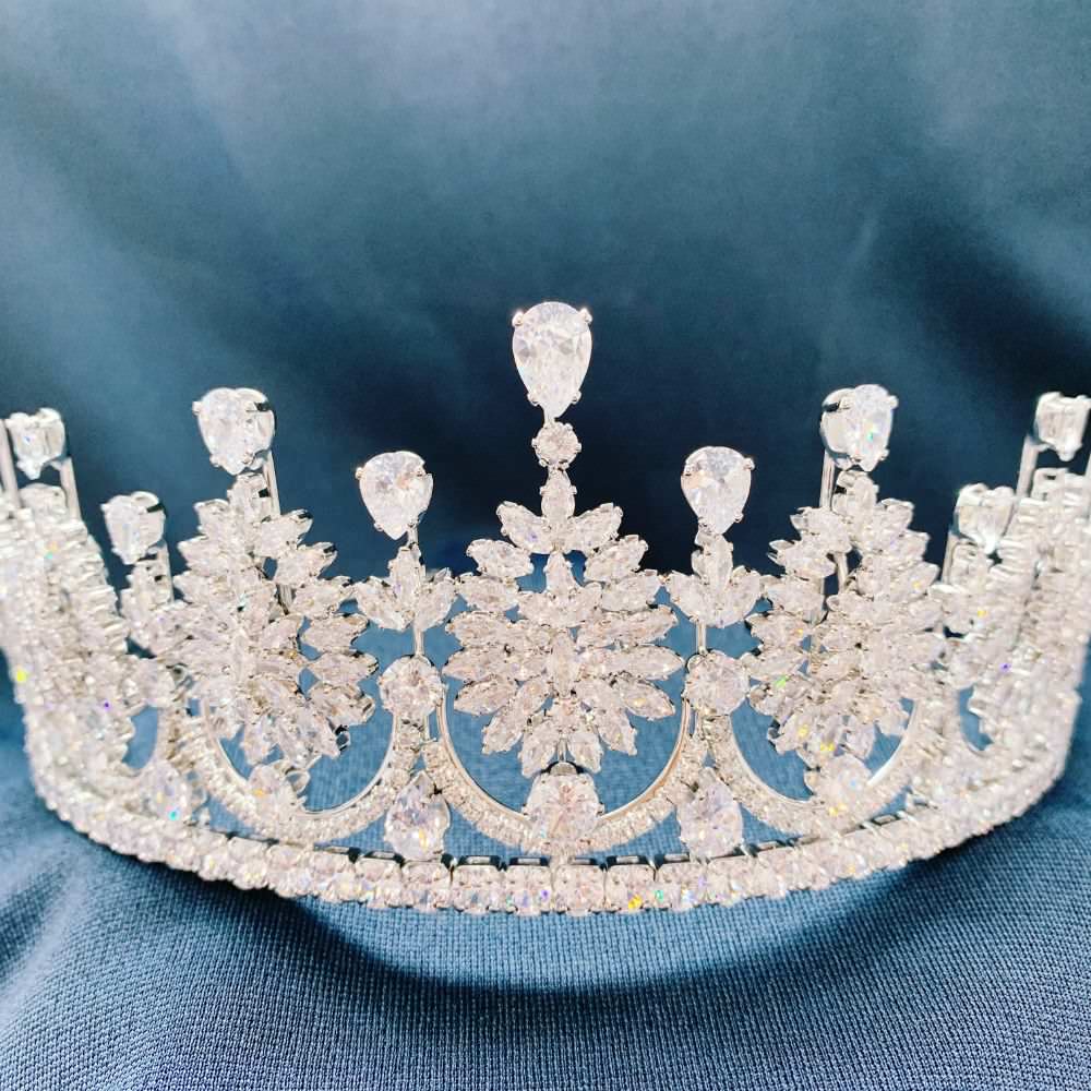 【ティアラ】Zirconia Crown Olivia Tiara/ブライダルアクセサリー 【結婚式　ヘアアクセサリー】