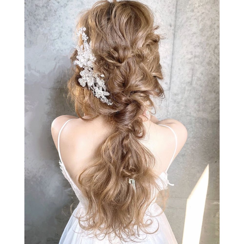 【ヘッドドレス】Jewel flower ヘッドドレス 【結婚式　ヘアアクセサリー】