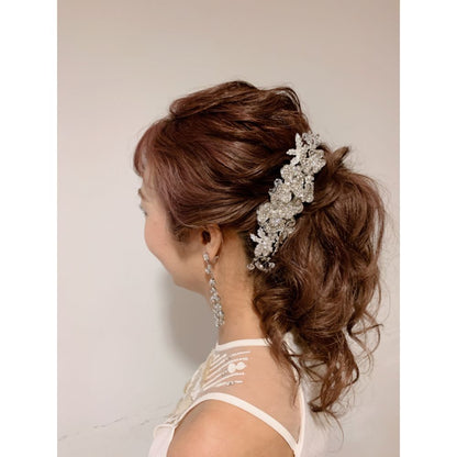 【ヘッドドレス】Jewel flower ヘッドドレス 【結婚式　ヘアアクセサリー】