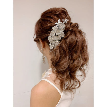 【ヘッドドレス】Jewel flower ヘッドドレス 【結婚式　ヘアアクセサリー】