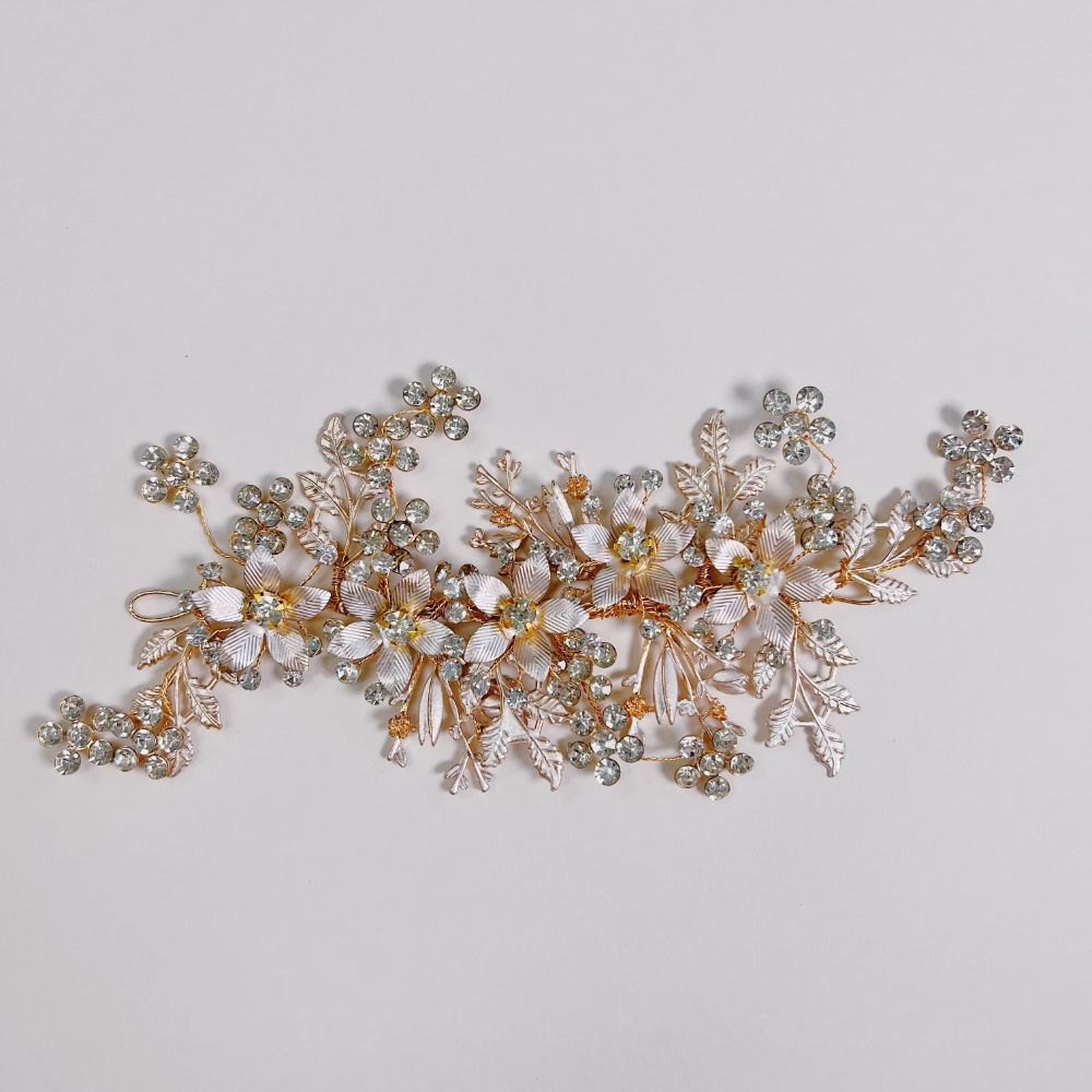 【ヘッドドレス】Gold Crystal Vineヘッドドレス 【結婚式 ヘアアクセサリー】