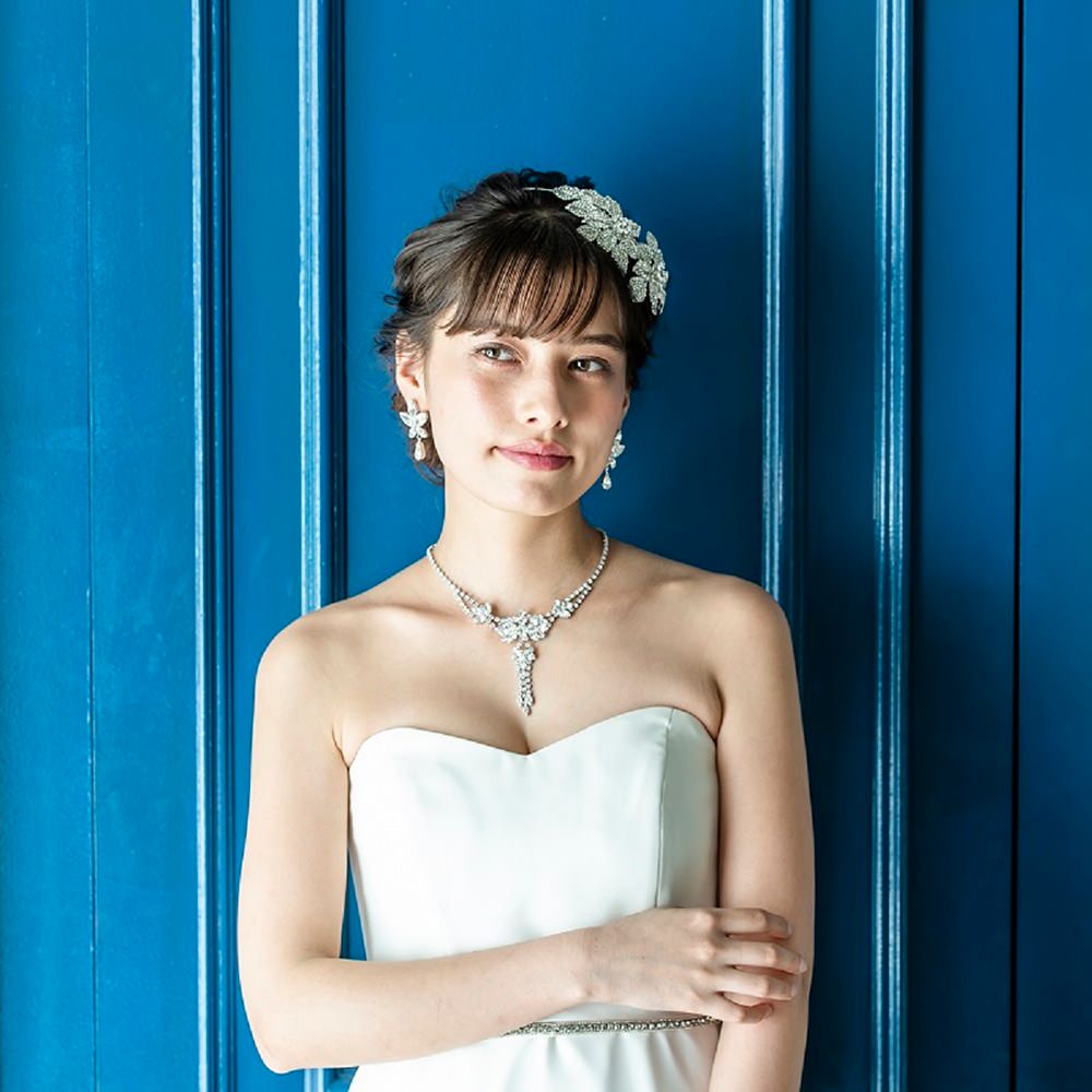 【ティアラ】フラワーbijouxティアラ/ブライダルアクセサリー 【結婚式 ヘアアクセサリー】