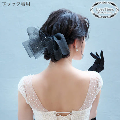 ホースヘアヘッドドレス【ジョリー】(オフホワイト)【花嫁 ヘアアクセ】（H-166）