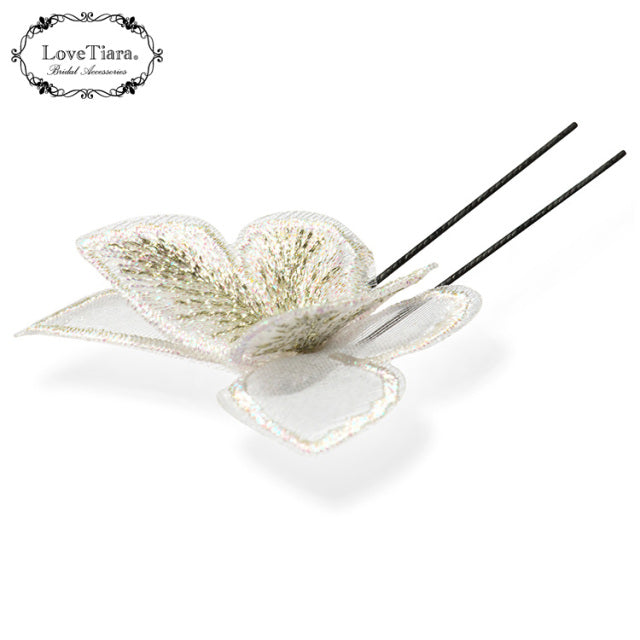 ヘアピン【バタフライ】【花嫁 ヘアアクセ】（H-178）