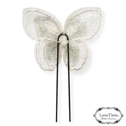 ヘアピン【バタフライ】【花嫁 ヘアアクセ】（H-178）