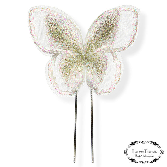 ヘアピン【バタフライ】【花嫁 ヘアアクセ】（H-178）