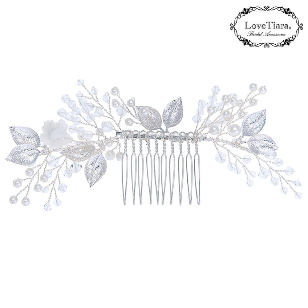 ヘッドドレス【ホワイトフラワー】【結婚式 ヘアアクセサリー】（H-179）