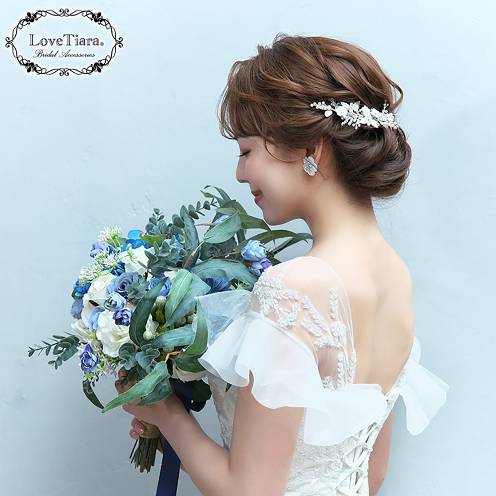 ヘッドドレス【ホワイトフラワー】【結婚式　ヘアアクセサリー】