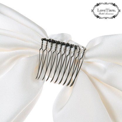 リボンヘッドドレス【ブリスリボン】【結婚式 ヘアアクセサリー】（H-183）