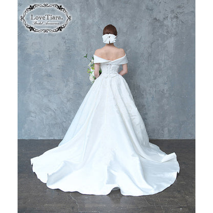 リボンヘッドドレス【ブリスリボン】【結婚式 ヘアアクセサリー】（H-183）