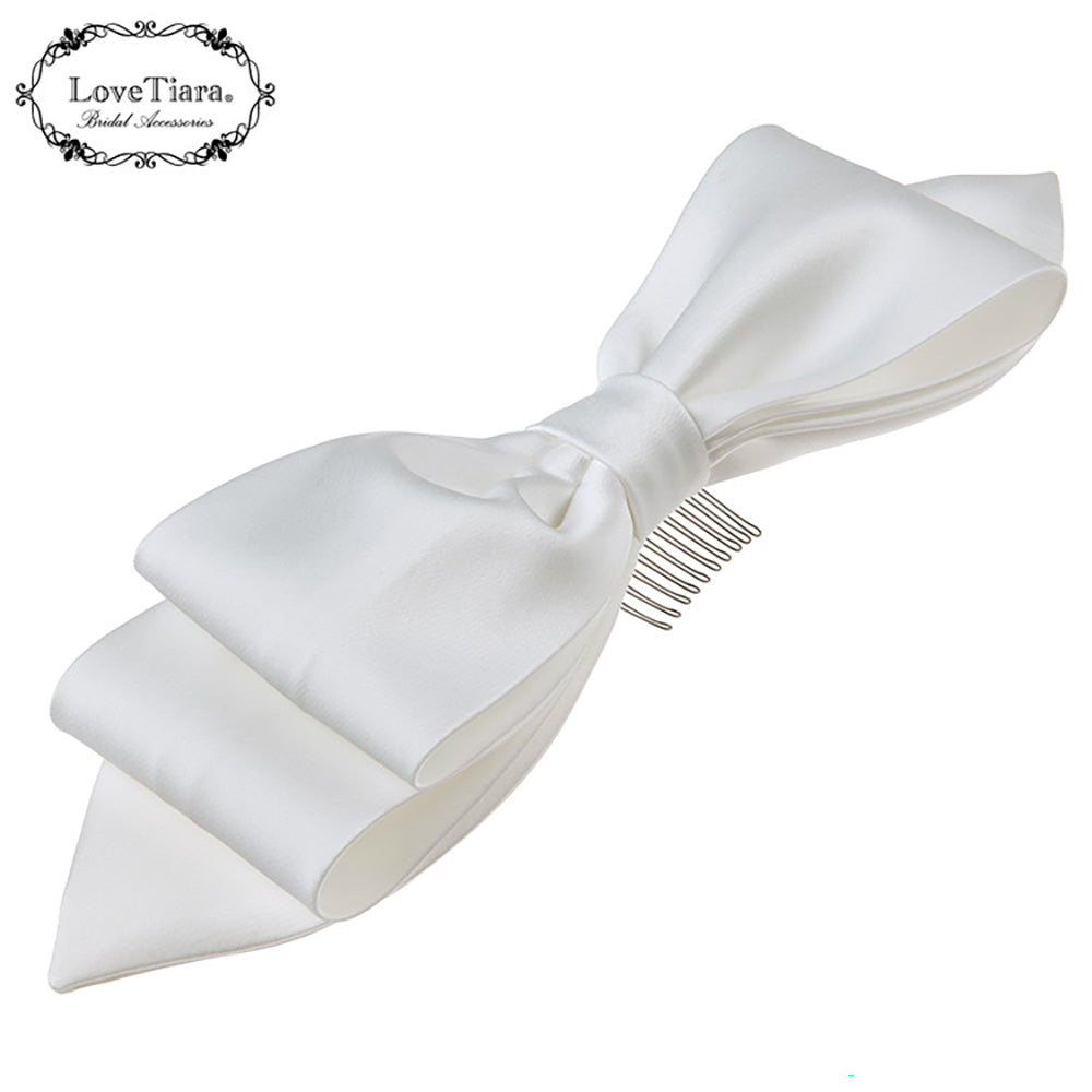 リボンヘッドドレス【フォーチュンリボン】【結婚式 ヘアアクセサリー】（H-184）