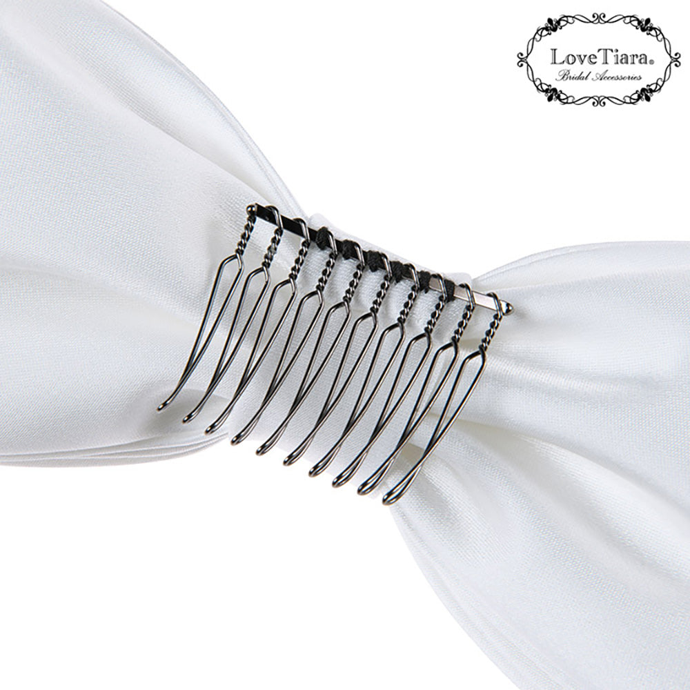 リボンヘッドドレス【フォーチュンリボン】【結婚式 ヘアアクセサリー】（H-184）