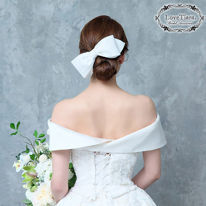 リボンヘッドドレス【フォーチュンリボン】【結婚式 ヘアアクセサリー】（H-184）
