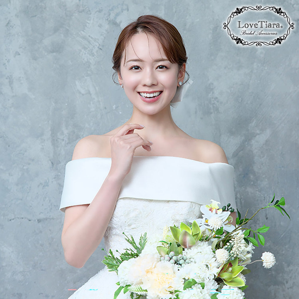 リボンヘッドドレス【フォーチュンリボン】【結婚式 ヘアアクセサリー】（H-184）