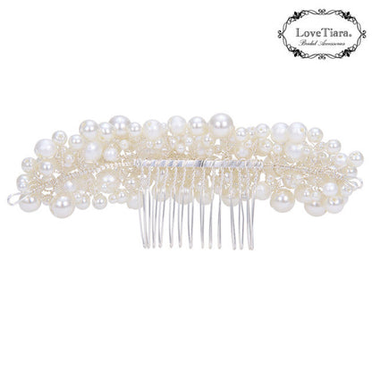 ヘッドドレス【パールボンネ】【花嫁 ヘアアクセ】（H-188）