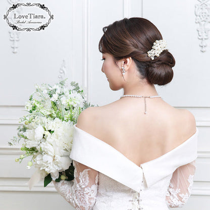 ヘッドドレス【パールボンネ】【花嫁 ヘアアクセ】（H-188）