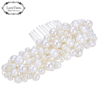 ヘッドドレス【パールボンネ】【花嫁 ヘアアクセ】（H-188）