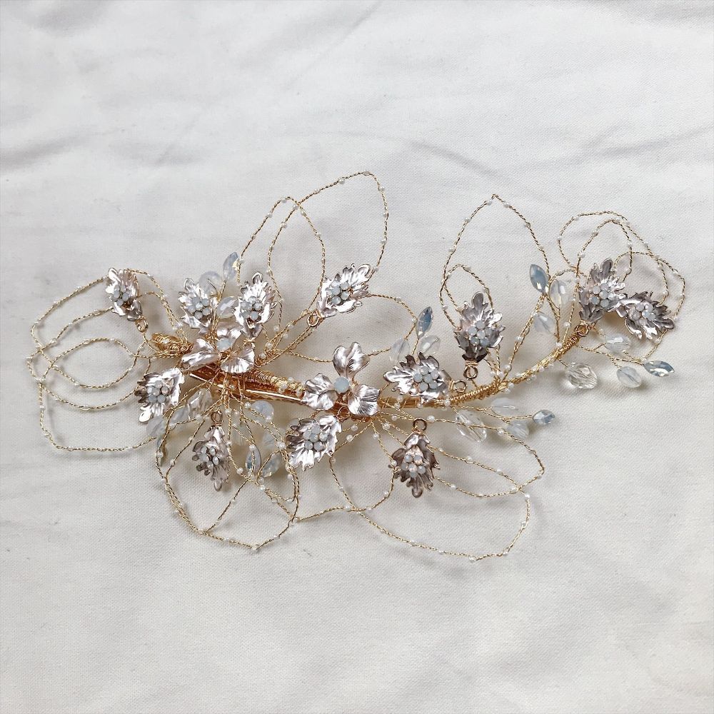 【ヘッドドレス】gold_flowerヘッドドレス 【結婚式 ヘアアクセサリー】