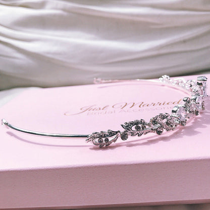 【ティアラ】キュービックジルコニア ブライダルティアラ 【結婚式 ヘアアクセサリー】