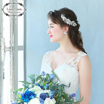 ヘッドドレス【リーフ】【結婚式 ヘアアクセサリー】（H-86）