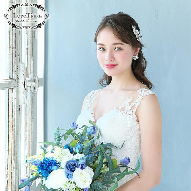 ヘッドドレス【リーフ】【結婚式 ヘアアクセサリー】（H-86）