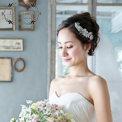 ヘッドドレス【リーフ】【結婚式 ヘアアクセサリー】（H-86）