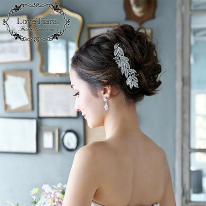 ヘッドドレス【リーフ】【結婚式 ヘアアクセサリー】（H-86）